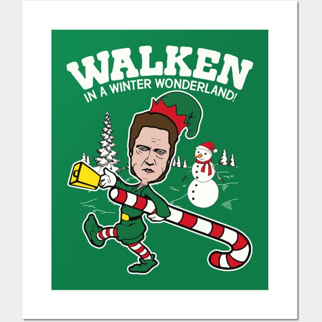 Walken in a Winter Wonderland Wall Art by darklordpug